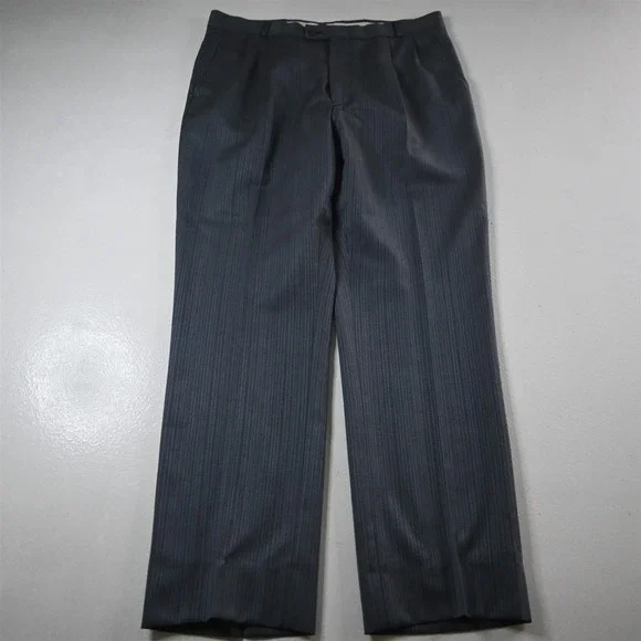 Raffinati 42L 34x32 Blue Herringbone Mens Jacket Pants Suit